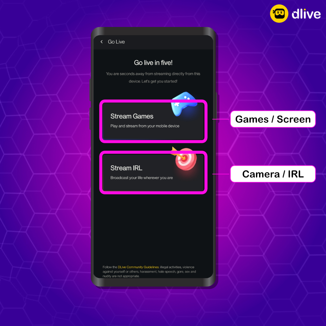 How to Stream from Mobile Phone – DLive Help Center