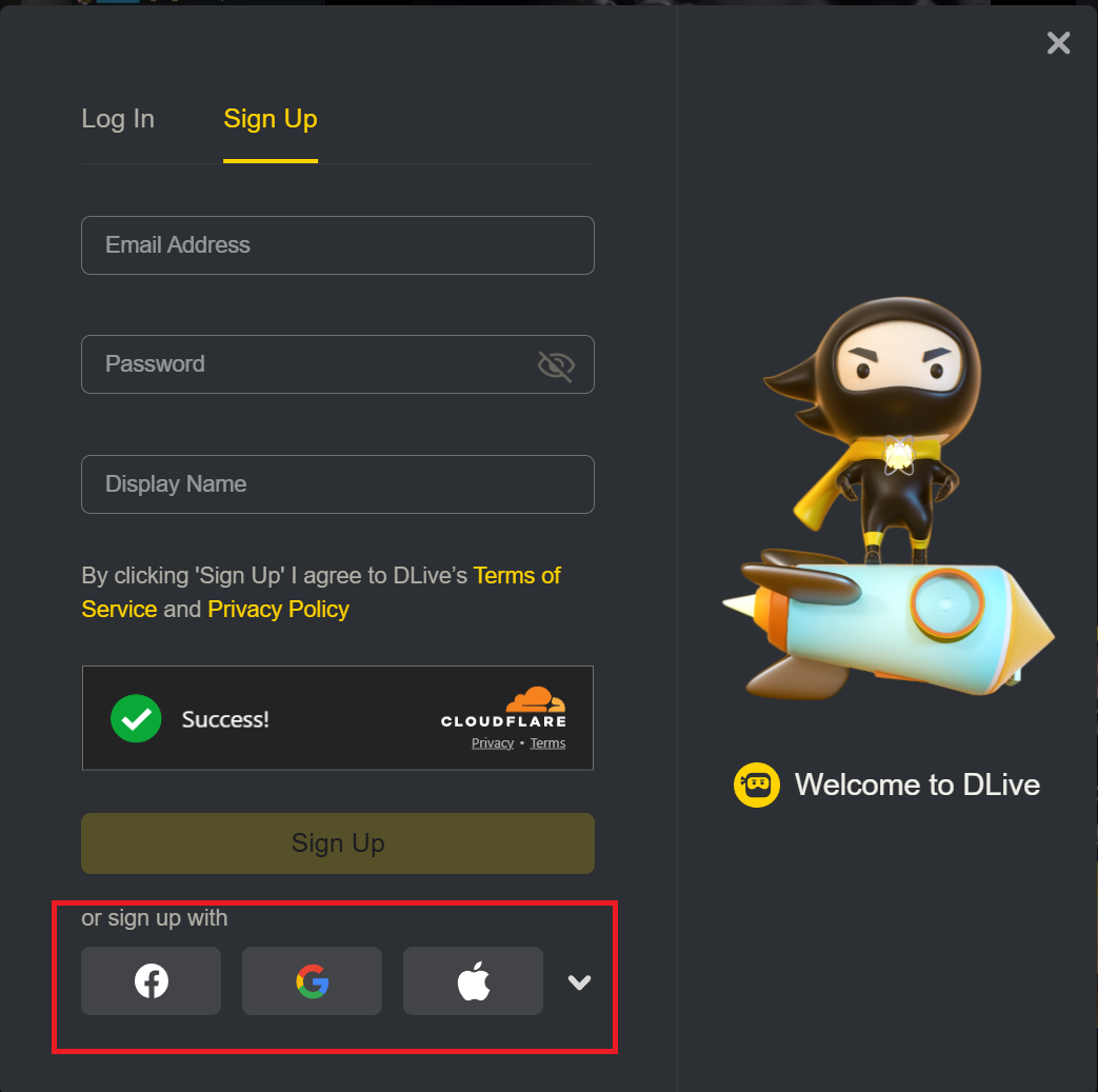 Sign up page third party account.png